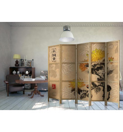 Japans kamerscherm - Style: Chrysanthemums II