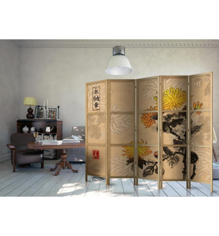 Japans kamerscherm - Style: Chrysanthemums II