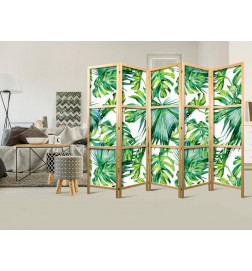 Japanilainen sermi - Monstera and Palm Leaves II