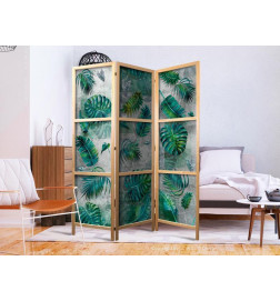 Japanese Room Divider - Leaves on the Concrete I