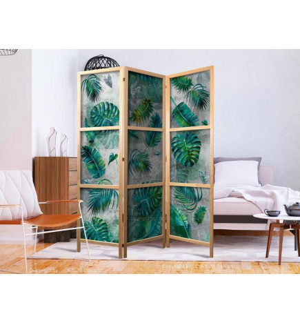 Japanese Room Divider - Leaves on the Concrete I