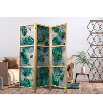 Japanese Room Divider - Leaves on the Concrete I