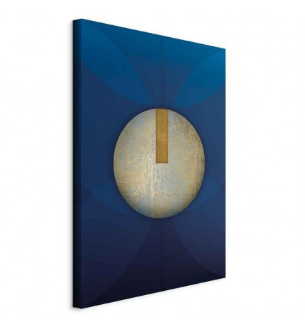Cuadro - In the Shadow of Classic Blue (1-part) - Golden Circle in Abstraction