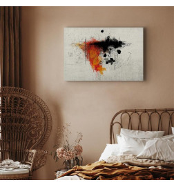 Schilderij - Expression of Red (1 Part) Wide