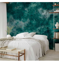 Papier peint - Malachite respite - modernist abstract background with texture