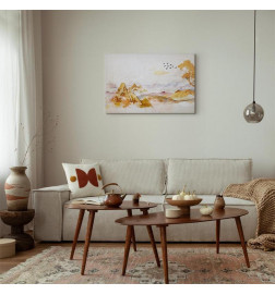 Schilderij - Golden Mountains (1 Part) Wide