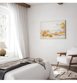 Canvas Print - Golden Mountains (1 Part) Wide