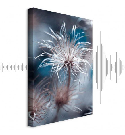 Canvas Print - Plant in Blues (1 Part) Vertical