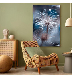 Canvas Print - Plant in Blues (1 Part) Vertical