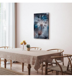 Canvas Print - Plant in Blues (1 Part) Vertical