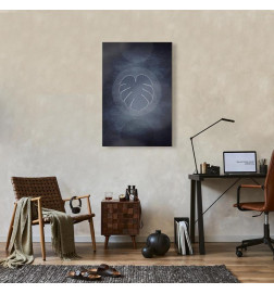 Schilderij - Unusual Monstera (1 Part) Vertical