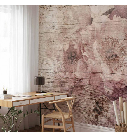 Fototapet - Flowers on Boards