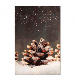 Seinapilt - Winter Pine Cone (1 Part) Vertical