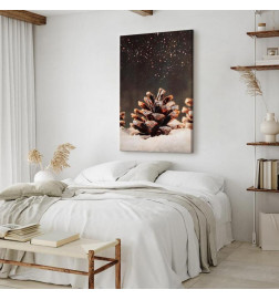 Tablou - Winter Pine Cone (1 Part) Vertical
