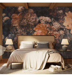 Mural de parede - Retro Flowers - Third Variant