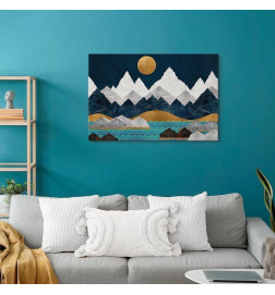 Schilderij - Night in the Mountains (1 Part) Wide