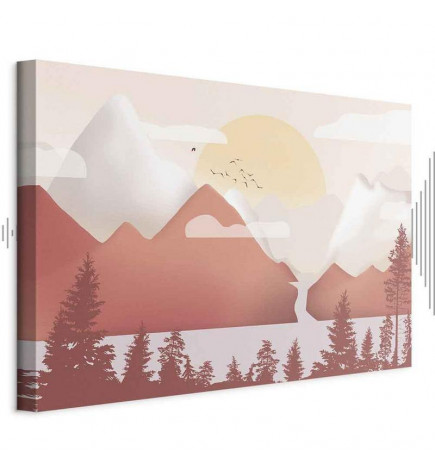 Canvas Print - Landscape at Sunset (1 Part) Wide