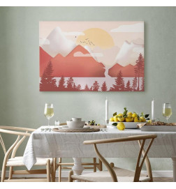 Cuadro - Landscape at Sunset (1 Part) Wide