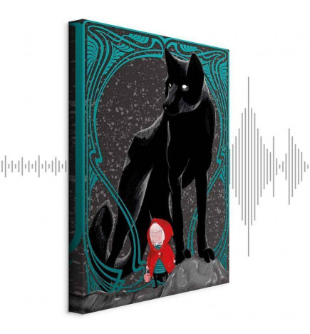 Schilderij - Red Riding Hood (1 Part) Vertical