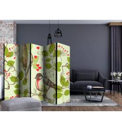 Room Divider - Bird and lilies vintage pattern II [Room Dividers]