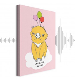 Canvas Print - Soaring Pig (1 Part) Vertical