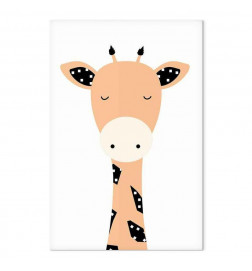 Schilderij - Funny Giraffe (1 Part) Vertical