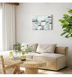 Canvas Print - Colorful Town (1 Part) Wide