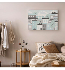 Canvas Print - Colorful Town (1 Part) Wide