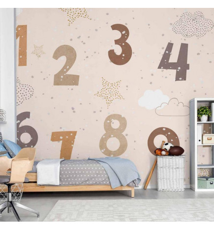 Foto tapete - Numbers Among Snowflakes