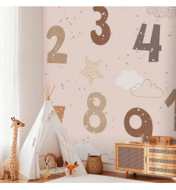 Fototapetti - Numbers Among Snowflakes