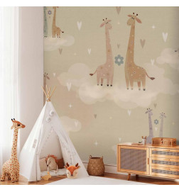 Fotobehang - Giraffes in Love