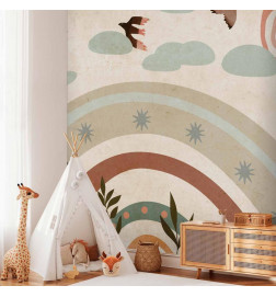 Mural de parede - Rainbow and Birds