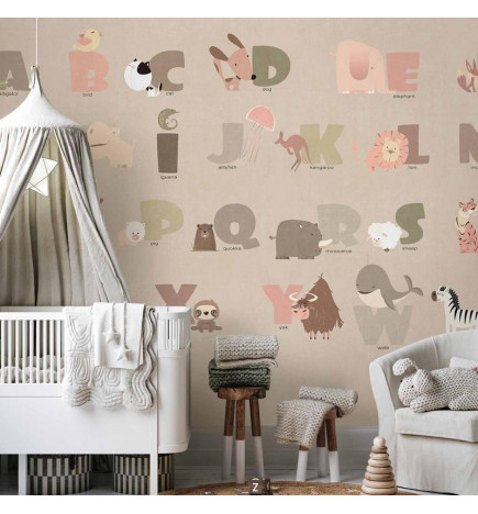 Papier peint - A Beige Alphabet
