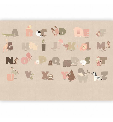 Wall Mural - A Beige Alphabet