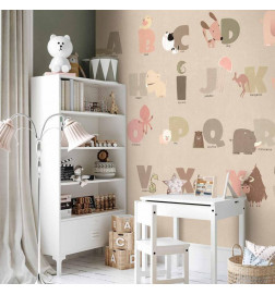 Mural de parede - A Beige Alphabet