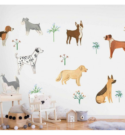 Fototapete - Doggies - a Subtle Illustration for Children