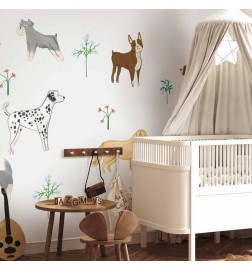 Wall Mural - Doggies - a Subtle Illustration for Children