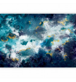 Foto tapete - Stormy ocean - abstract blue composition in watercolour style