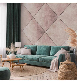 Fototapet - Perfect cuts - geometric symmetrical tiled pattern with pattern