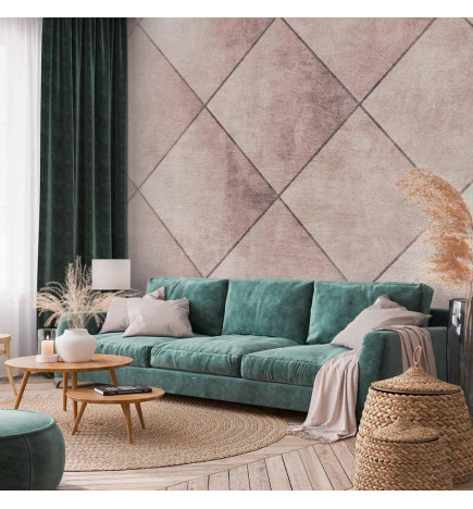 Fototapete - Perfect cuts - geometric symmetrical tiled pattern with pattern