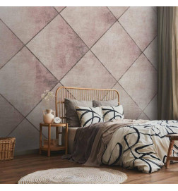 Fototapeta - Perfect cuts - geometric symmetrical tiled pattern with pattern