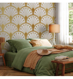 Mural de parede - Gold and Marble Art Deco-inspired Pattern