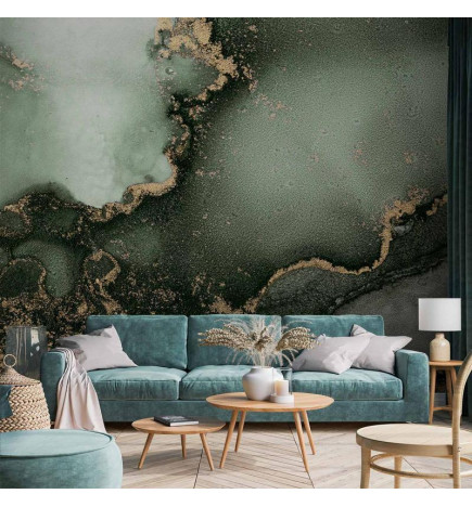 Fototapeta - Green Watercolour - Abstraction Inspired by Marble Structure