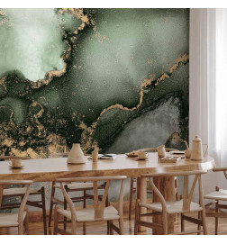 Fototapeet - Green Watercolour - Abstraction Inspired by Marble Structure