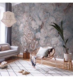 Fototapet - Marble Flowers - Natural Stone Structures in Pastel Colours