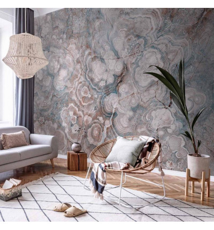 Foto tapete - Marble Flowers - Natural Stone Structures in Pastel Colours