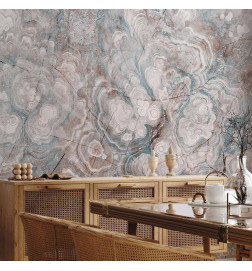 Fototapete - Marble Flowers - Natural Stone Structures in Pastel Colours