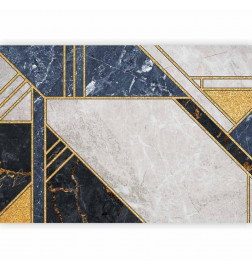 Fototapete - Expressive Pattern in Gold and Garnet