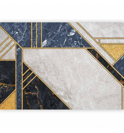 Foto tapete - Expressive Pattern in Gold and Garnet