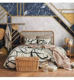 Wall Mural - Expressive Pattern in Gold and Garnet